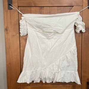 Beautiful off the shoulder white dress